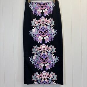 Mossimo Y2K Boho Floral Maxi Straight Skirt Size 14 Asian Inspired Fairy Grunge